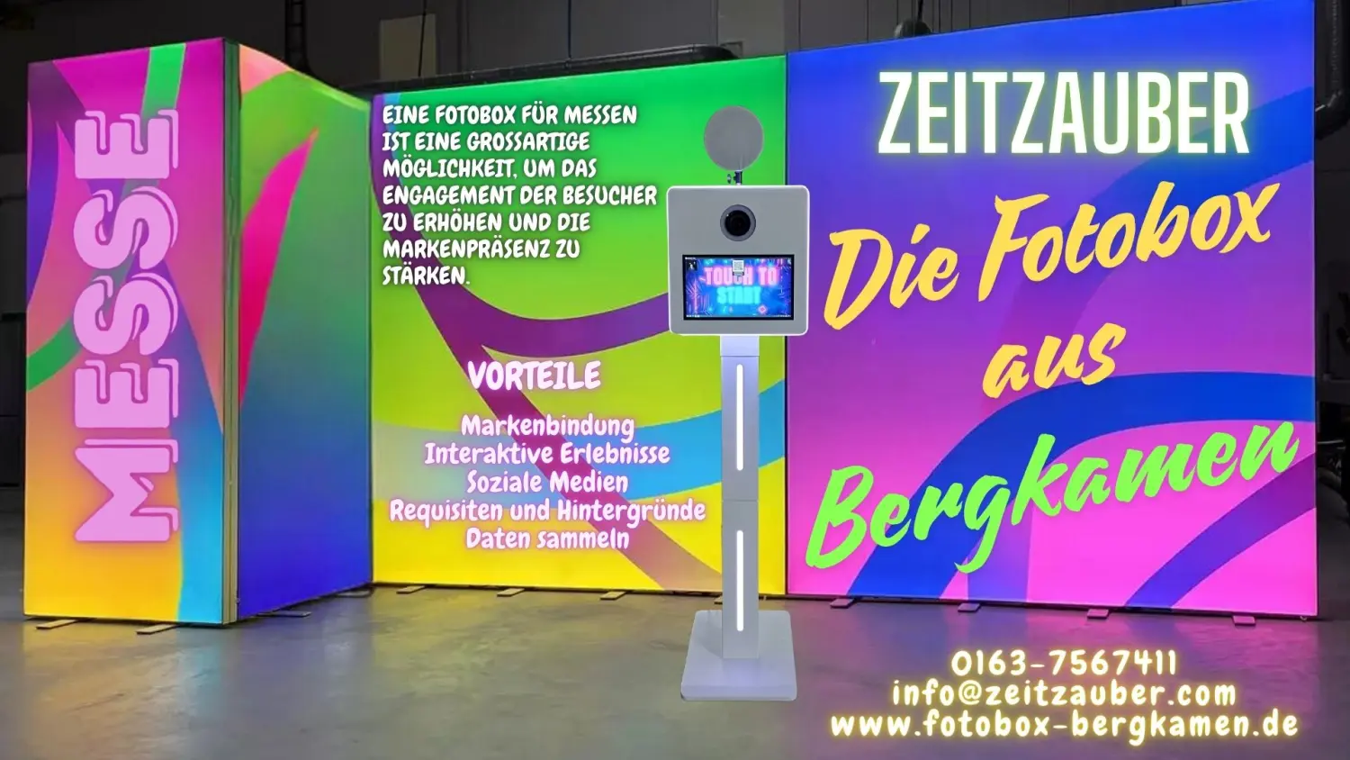 Die Fotobox für Messen von Zeitzauber Fotobox Bergkamen